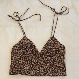Urban Outfitters leopard print crop top. Size M.